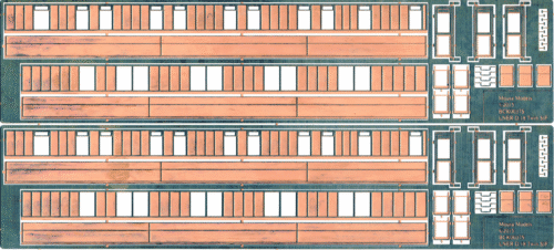 BCK0037S/4 LNER Teak D. 18&19 Twin Sleeper sides