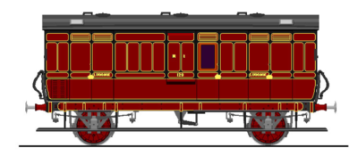 BCK1769/4 MR D.529  25ft Passenger Brake Van