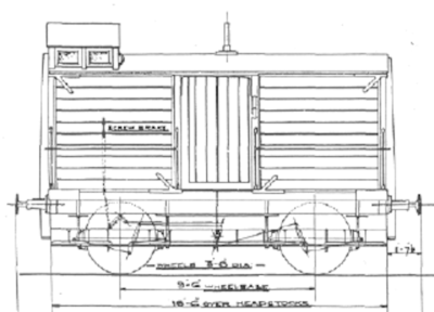 BWK0231/4 NER Horizontal planked V1 Brake Van