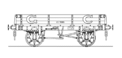 BWK0550/4 GCR D.2 3-Plank Dropside Wagon