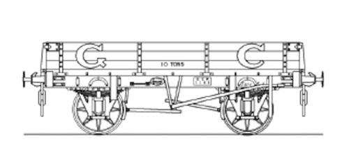 BWK0550/4 GCR D.2 3-Plank Dropside Wagon