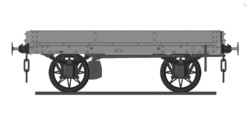 BWK1500/4 LNWR D.1 Open Goods Wagon with 9in  sides