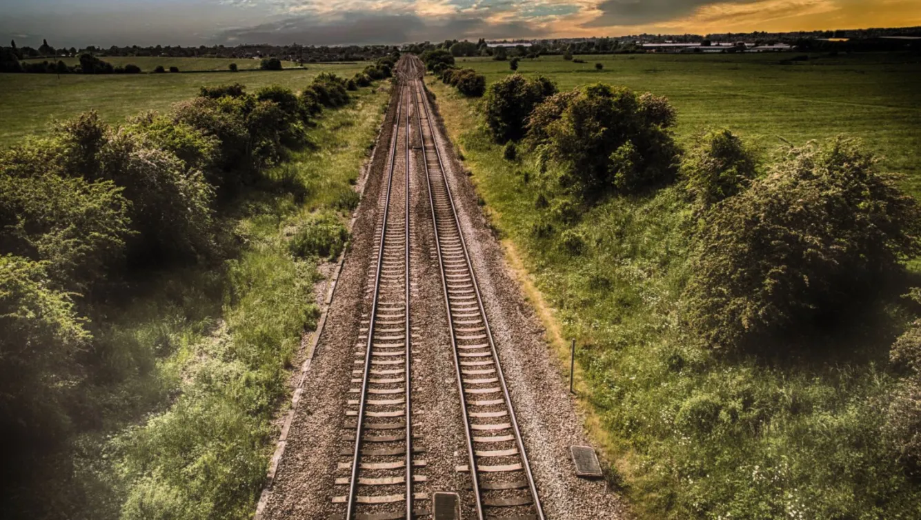 Backgroud scene with railway